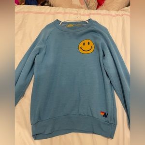 SMILEY 2 RELAXED SWEATSHIRT - OCEAN